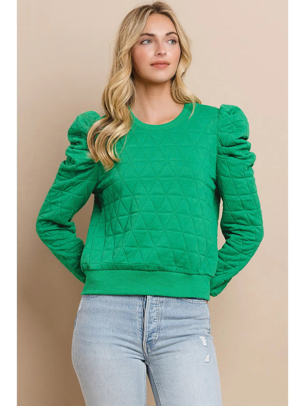 Greenly Quilt Pullover