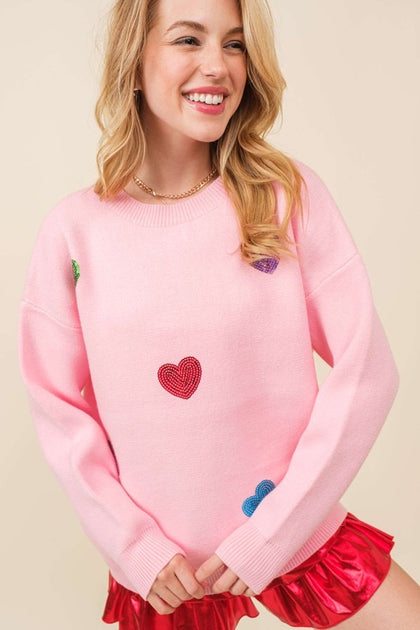 Sparkle Heart Sweater - hilary +co.