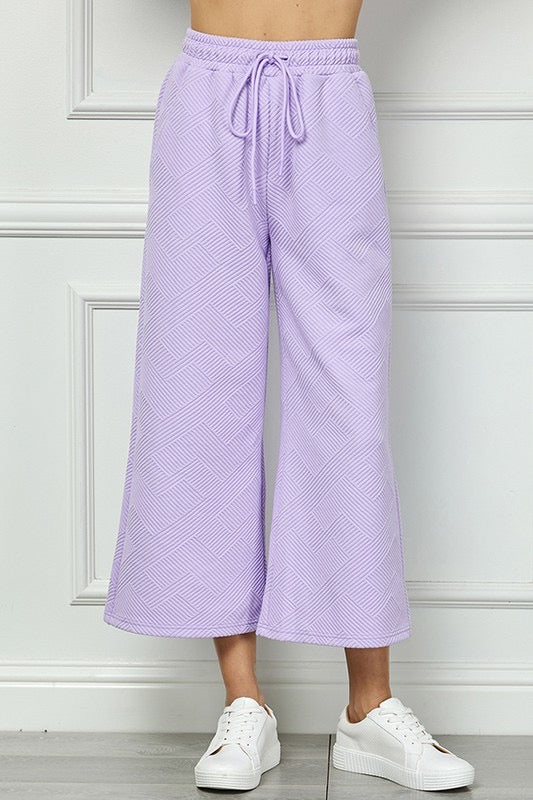 Lavender Textured Pants