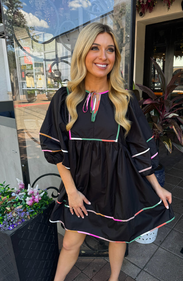 Alexa Piping Dress