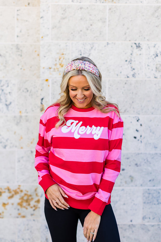 Merry Striped Sweatshirt