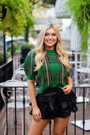 Cheerful Plaid Sweater
