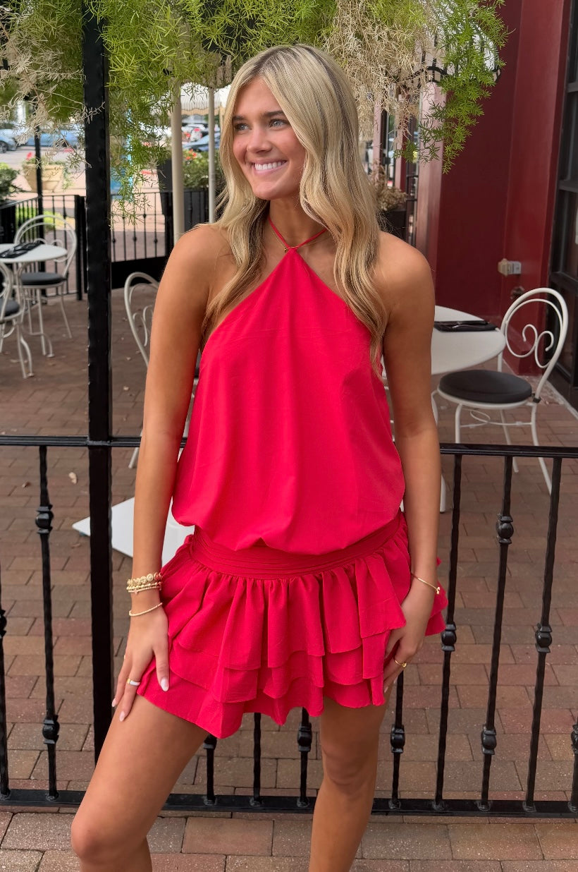 Scarlet Halter Dress