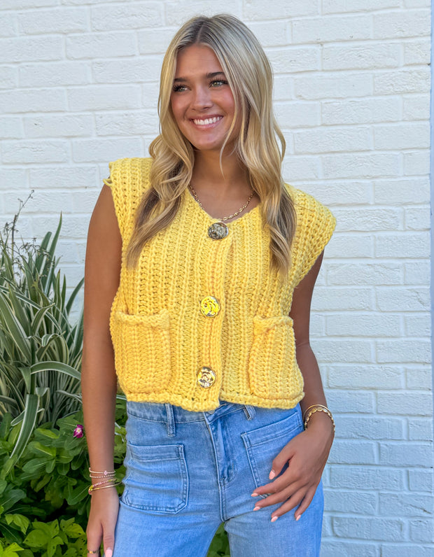 Tara Button Vest