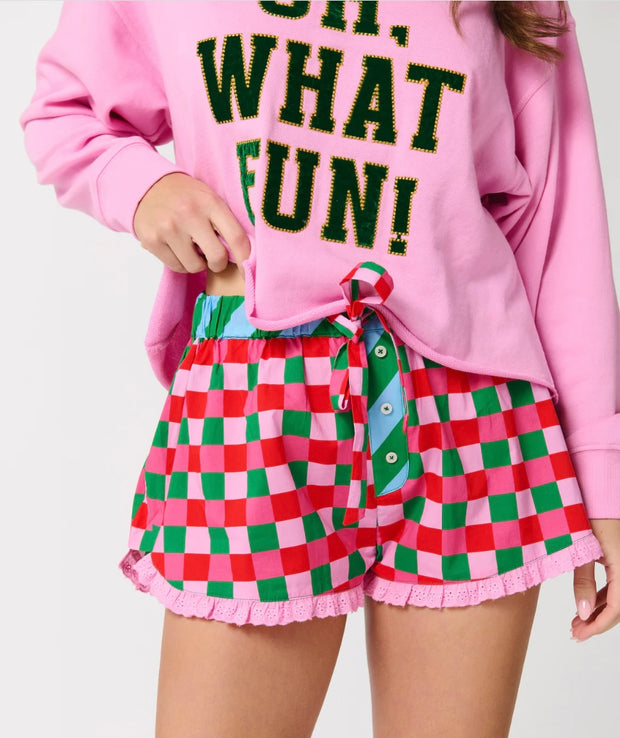 Holiday Check Boxers