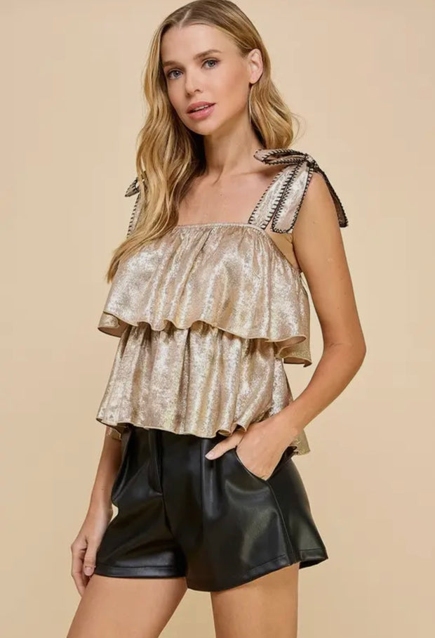 Metallic Goldie Top