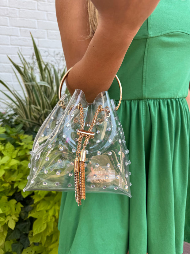 Rhinestone Bucket Bag