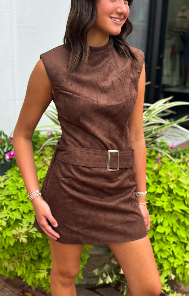 Espresso Suede Dress