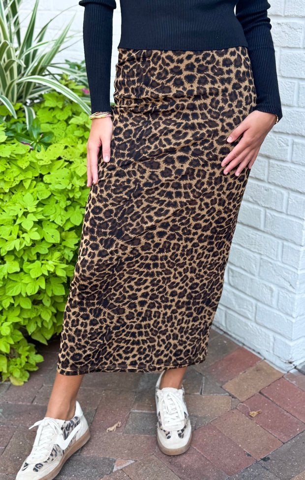 Cheetah Mesh Skirt