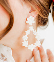Blanca White Shell Earrings