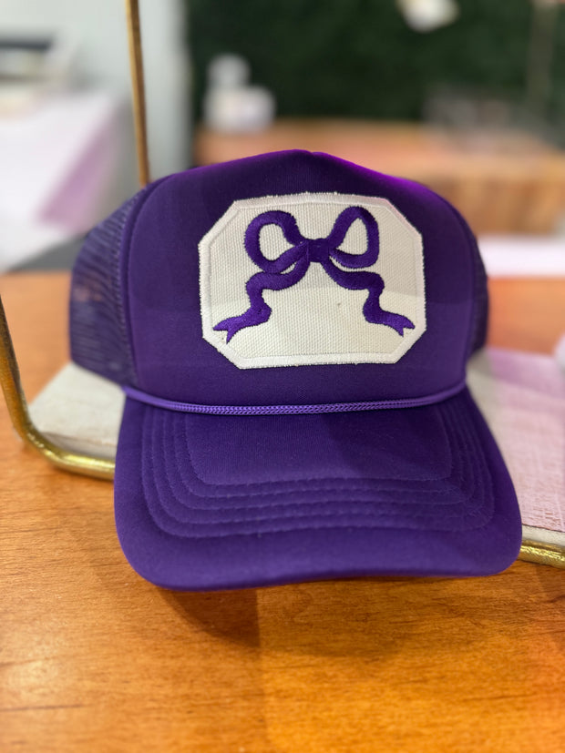 Purple Bow Trucker