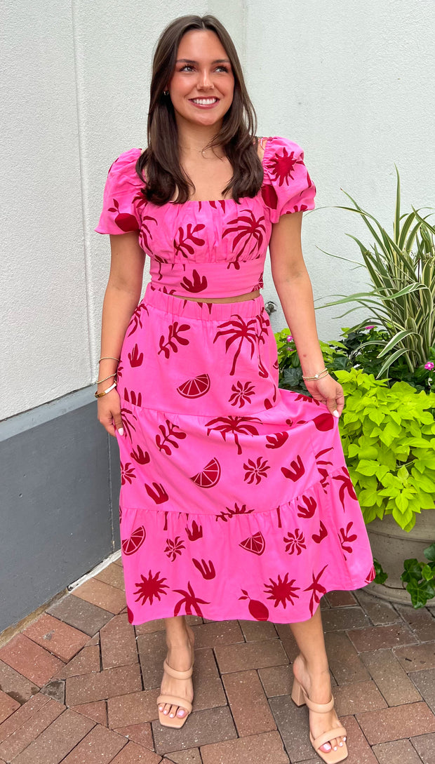 tia midi dress Green Spotty Tia Midi Dress