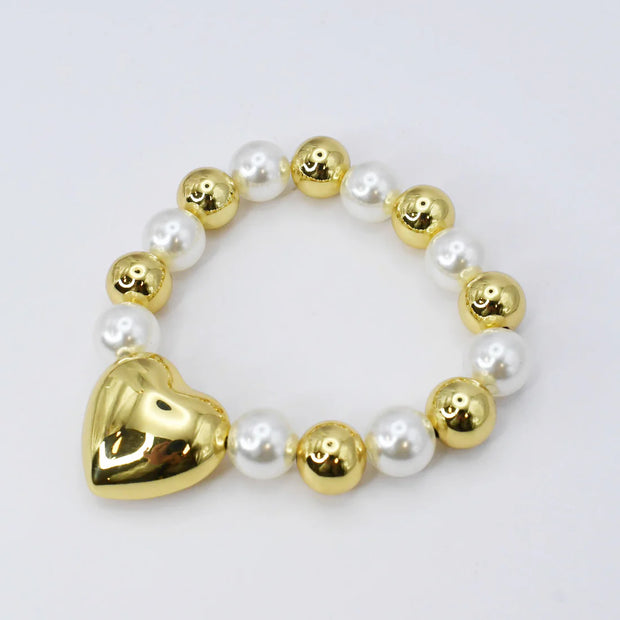 Pearl Heart Bracelet