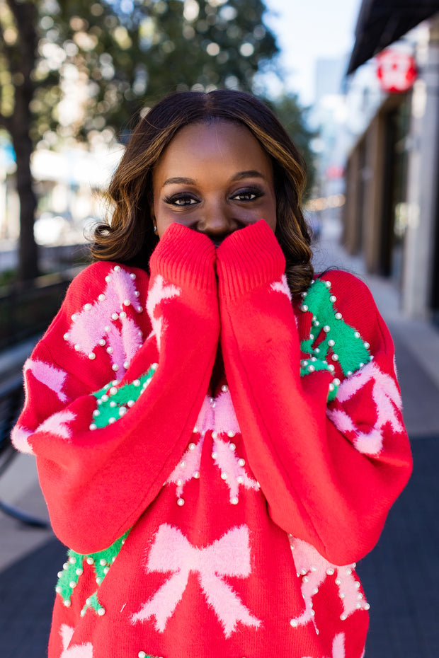 Holiday Bows Sweater