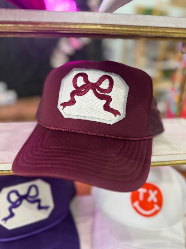 Maroon Bow Trucker