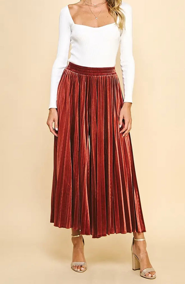 Rust Velvet Pants