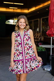 Plum Floral Dress