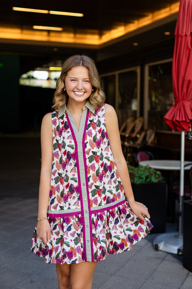 Plum Floral Dress
