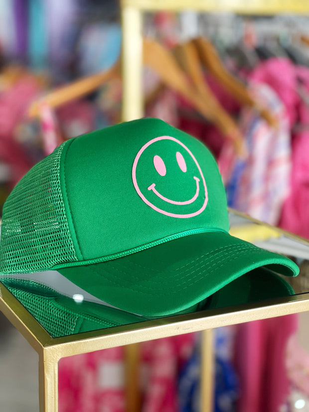 Green Smiley Trucker