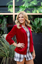 Cranberry Luxe Blazer