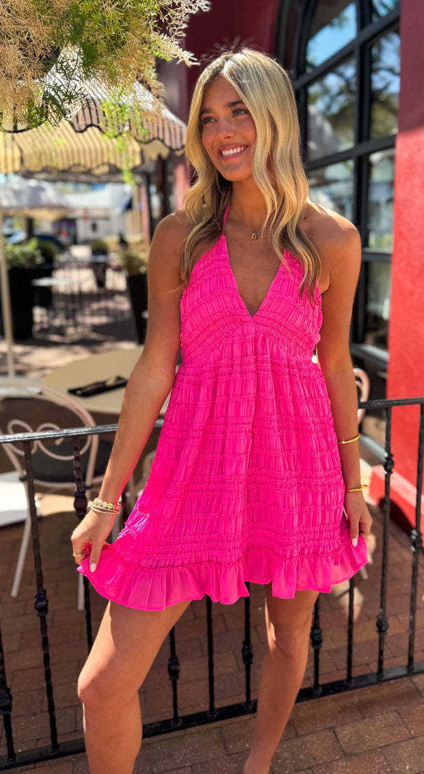 Zoey Ruffle Halter Dress Zoey Ruffle Halter Dress