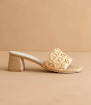 Winnie Raffia Heels