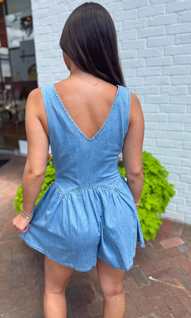 Olivia Denim Romper