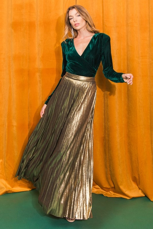 Golden Pleat Skirt