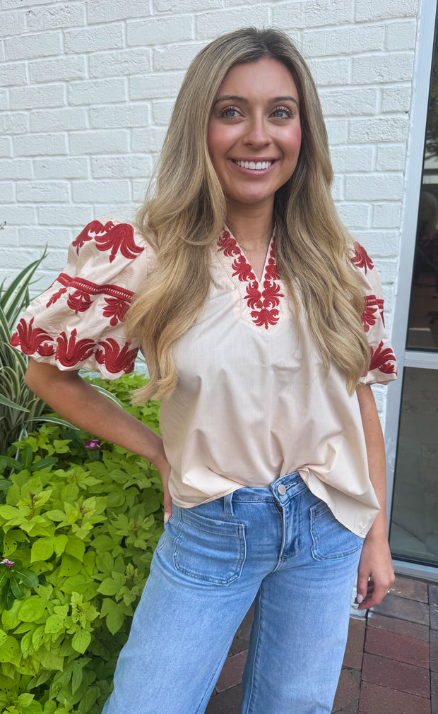 Layla Embroidered Top
