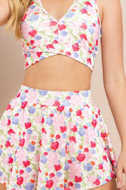 Floral Athletic Skirt