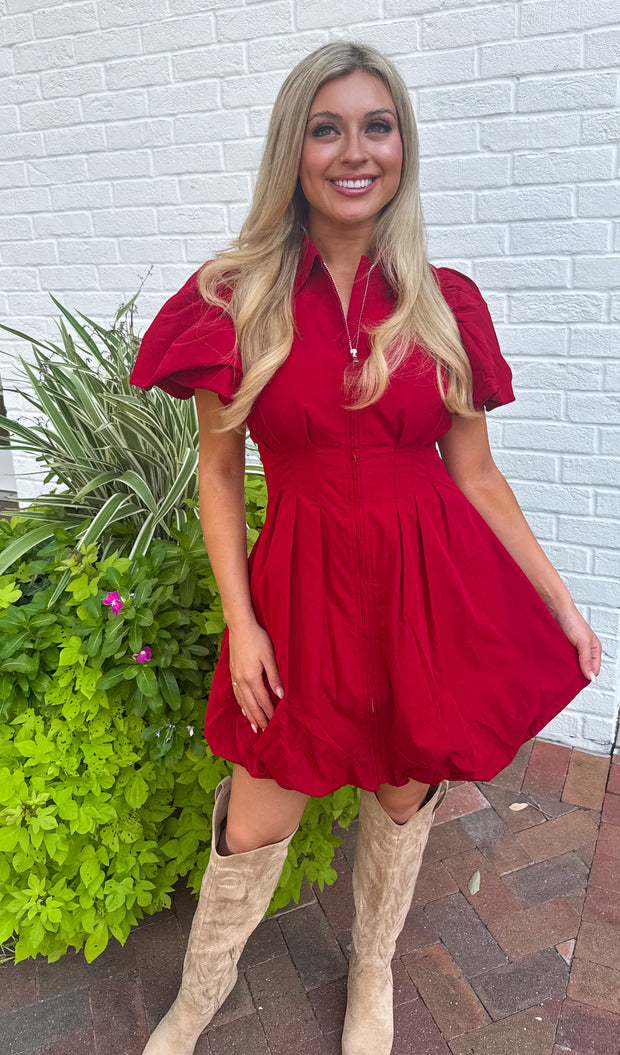 Cranberry Bubble Dress