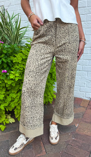 Cheetah Denim Pants