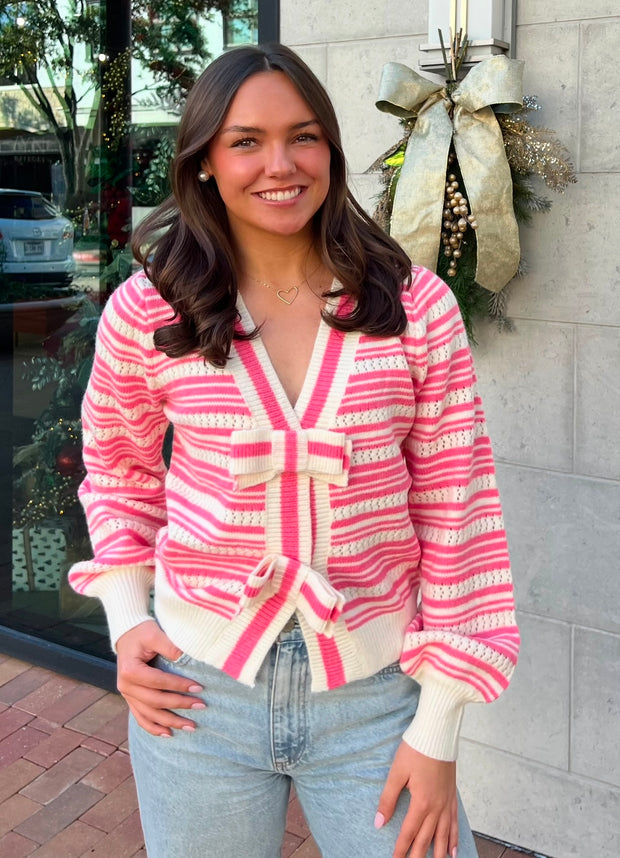 Sweetheart Stripe Cardigan