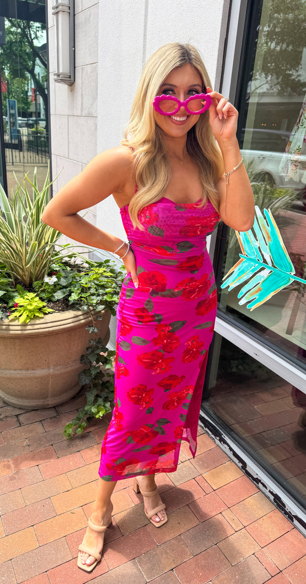 Vibrant Floral Midi