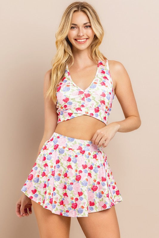 Floral Athletic Skirt – Ella Bleu Boutique
