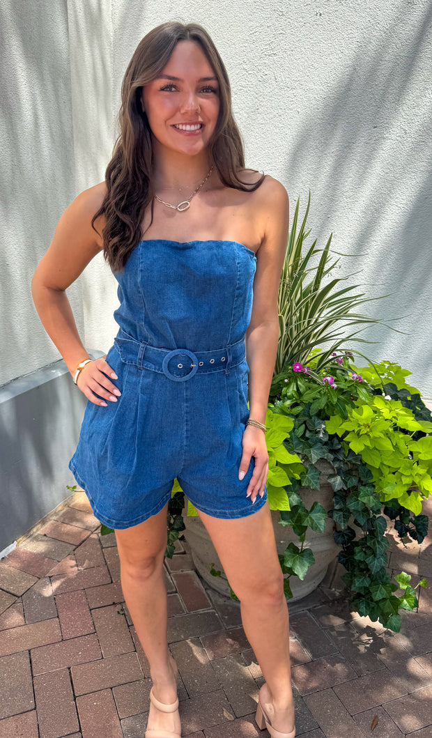 Rilyn Denim Romper