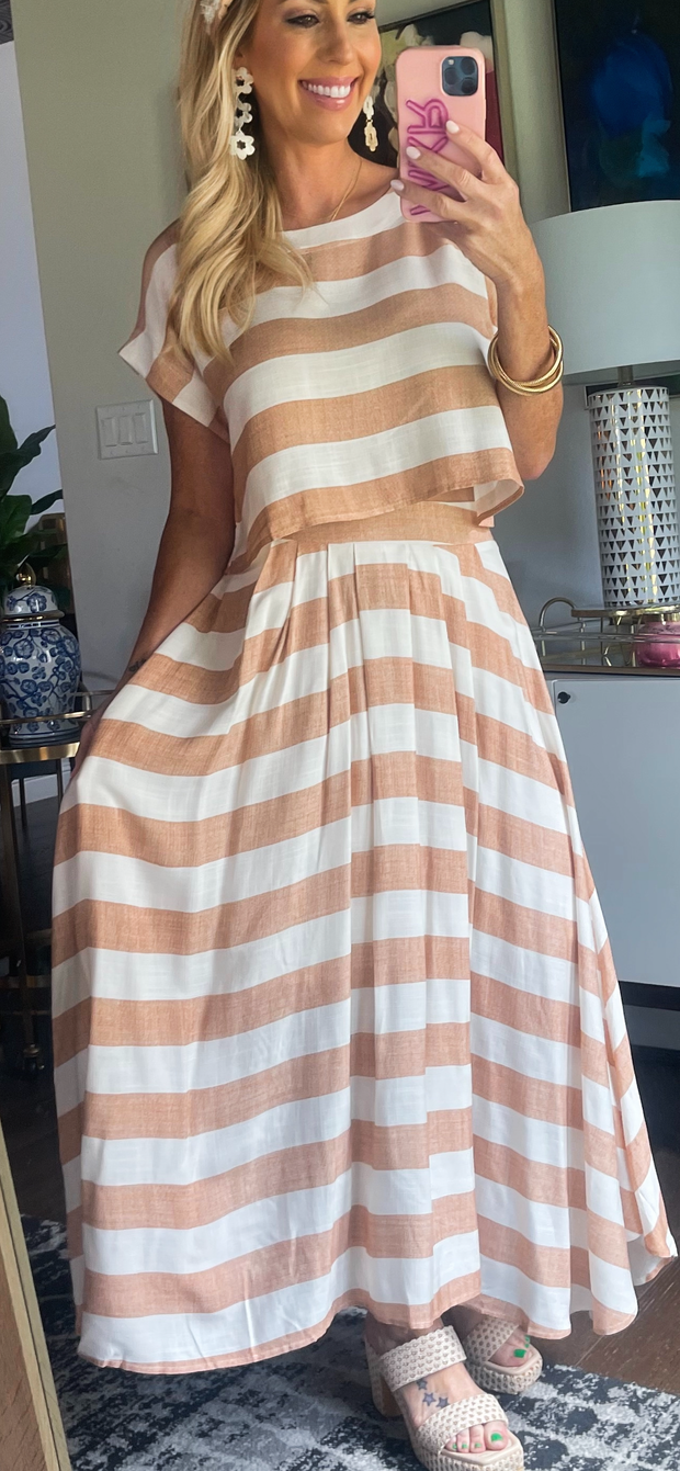 Coastal Striped Skirt