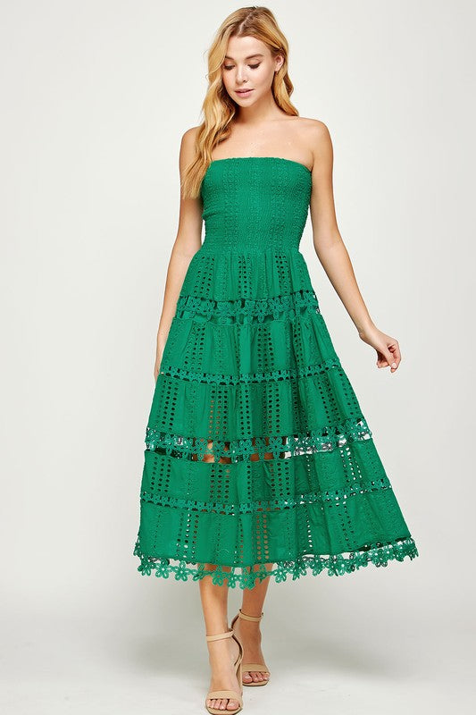 Emerald Eyelet Maxi