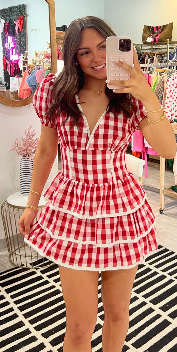 Rosey Check Dress