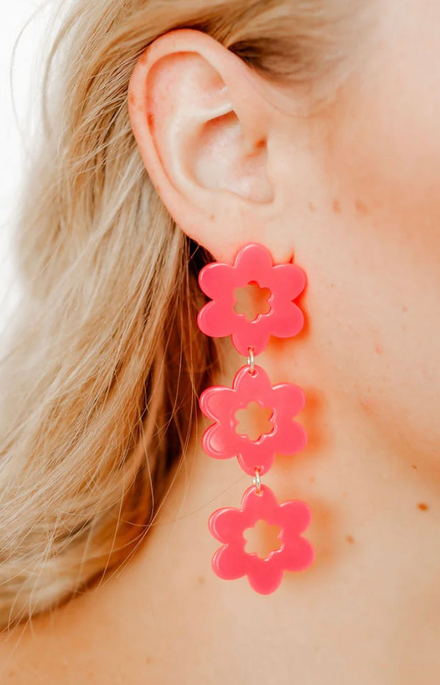 Zoey Coral Earrings